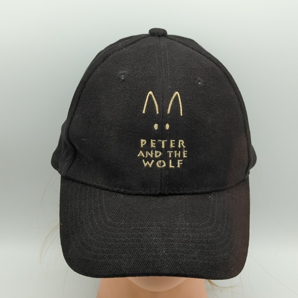 Peter and The Wolf Musical Hat Black Vintage Nissun Cap Adjustable RARE Theatre